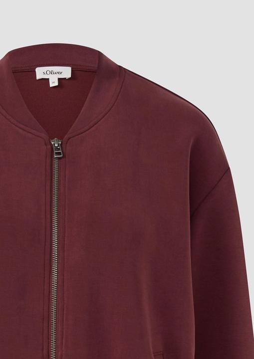 Produktbild s.Oliver Sweatshirt Jacke Oversized Scuba-Jacke mit verstellbarem Saum (44)