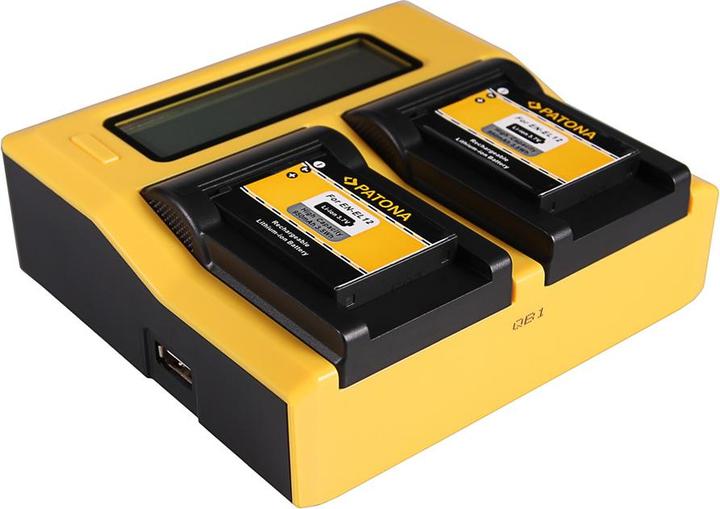 Produktbild Patona Dual LCD USB Ladegerät f. Nikon EN-EL12 Coolpix AW100 AW110 P300 P310 P330 S1000pj (Kamera Akku Ladegerät)