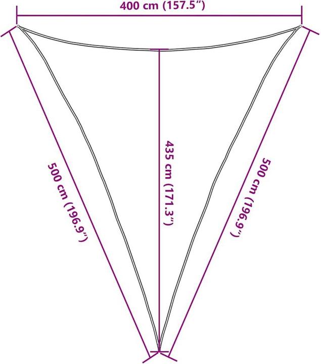 Image du produit vidaXL Voile d'ombrage (4 x 5 x 5 m)