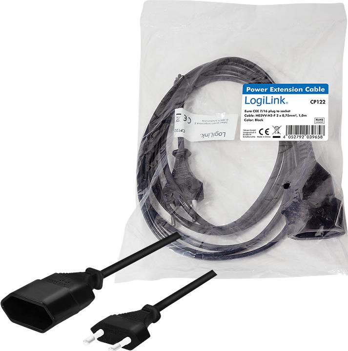 Actual product image LogiLink CP122 (1 m, CEE 7/16)