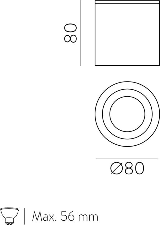 Produktbild ACB Iluminacion ACB Deckenleuchte Vanduo (GU10)