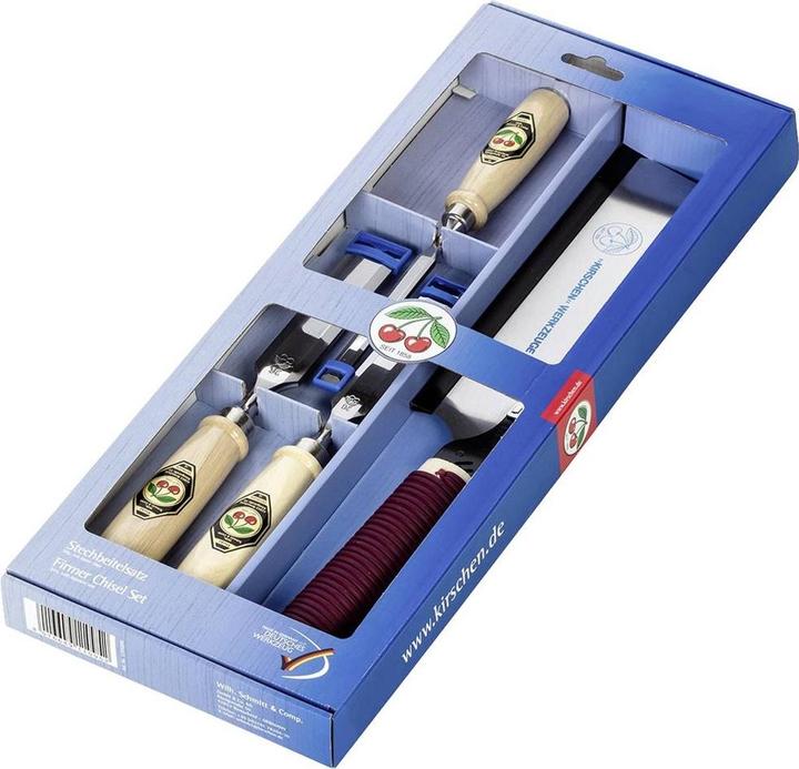 Immagine prodotto Kirschen Set di scalpelli 1195 SB con sega giapponese 4 pezzi in scatola (10 mm)