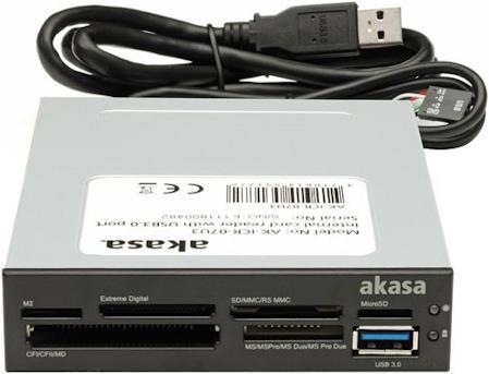 Actual product image Akasa AK-ICR-14 USB 3.0, 6-Port Card Reader 3.5 S/W (USB 3.0)