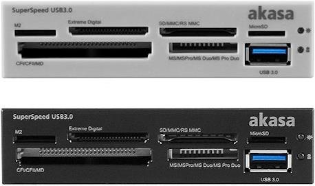 Actual product image Akasa AK-ICR-14 USB 3.0, 6-Port Card Reader 3.5 S/W (USB 3.0)