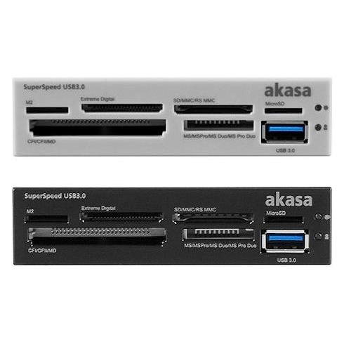 Akasa AK-ICR-07 Lettore Di Schede Interno 6-in-1 – Alloggiamento 3.5", USB 2.0, Con Porta USB Extra - 4