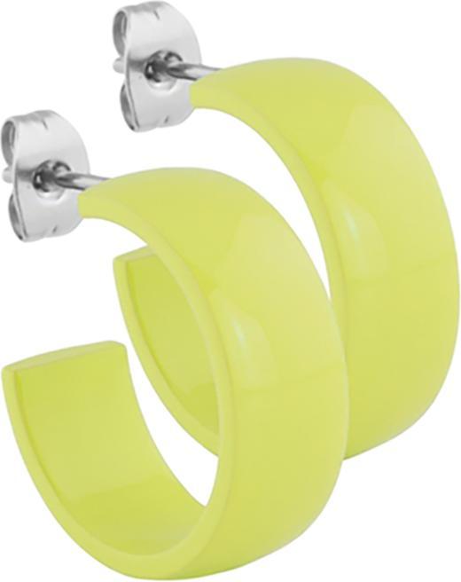 Image du produit Star Piercing Boucles d'oreilles jaune rond arrondi 8x20 (sans laiton, Acier chirurgical 316L)