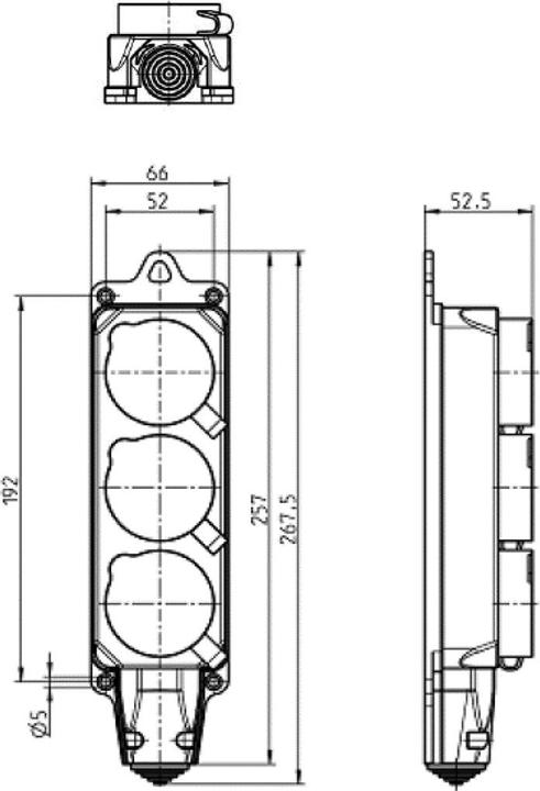 Image du produit Bachmann Steckdosenleiste (3x, CEE 7/3)