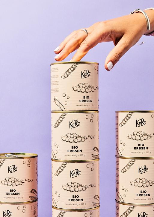Produktbild KoRo Bio grüne Erbsen mit Salz (270 g)
