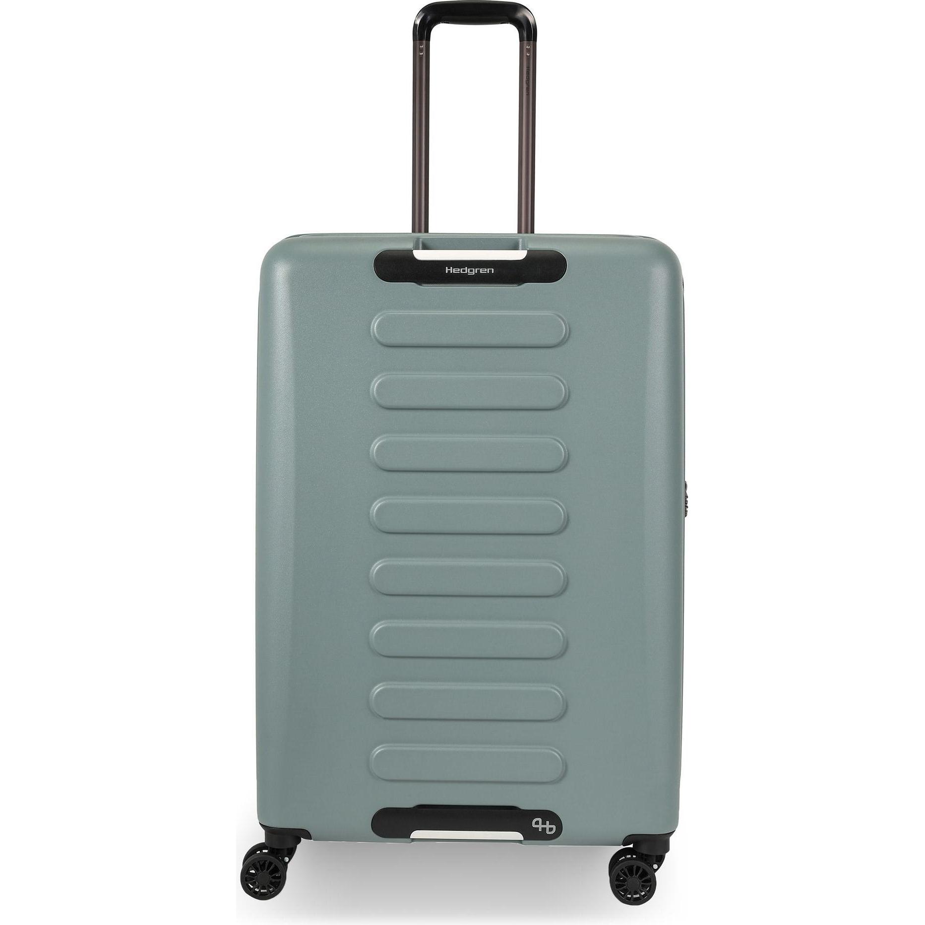 Hedgren, Koffer, Comby Grip 4 Rollen Trolley L 74 cm mit Dehnfalte, Grau, (101 l, XL (ab 115l))