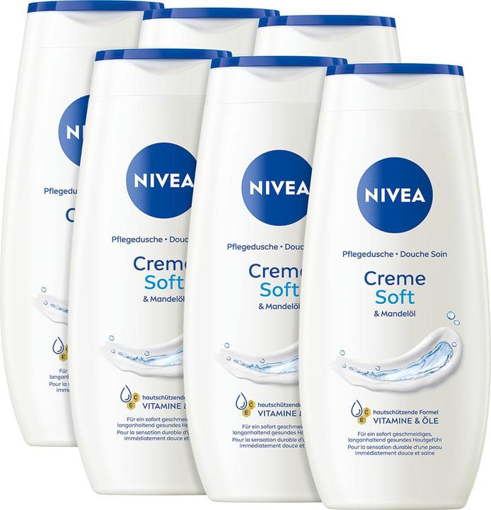 Actual product image NIVEA Multipack Pflegedusche Creme Soft (6 Stück)