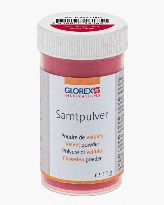 Produktbild Glorex Samtpulver 11 g, Rot