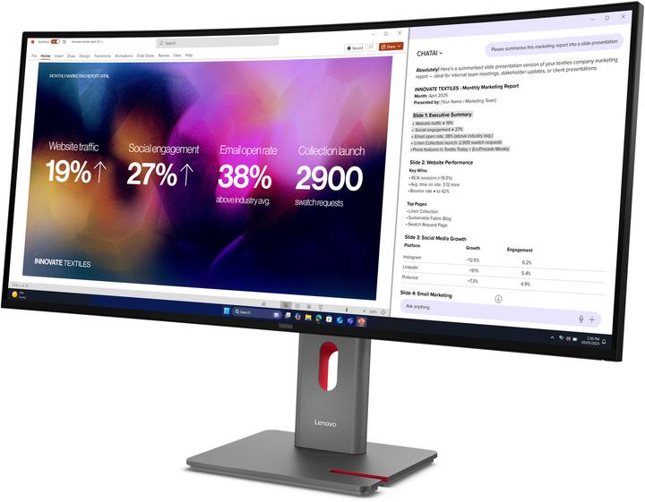 Image du produit Lenovo ThinkVision P40WD-40 (5120 x 2160 pixels, 39.70")
