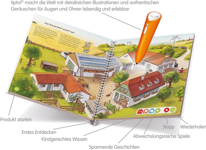 Produktbild tiptoi Starter-Set mit Buch und Stift "Entdecke den Bauernhof"