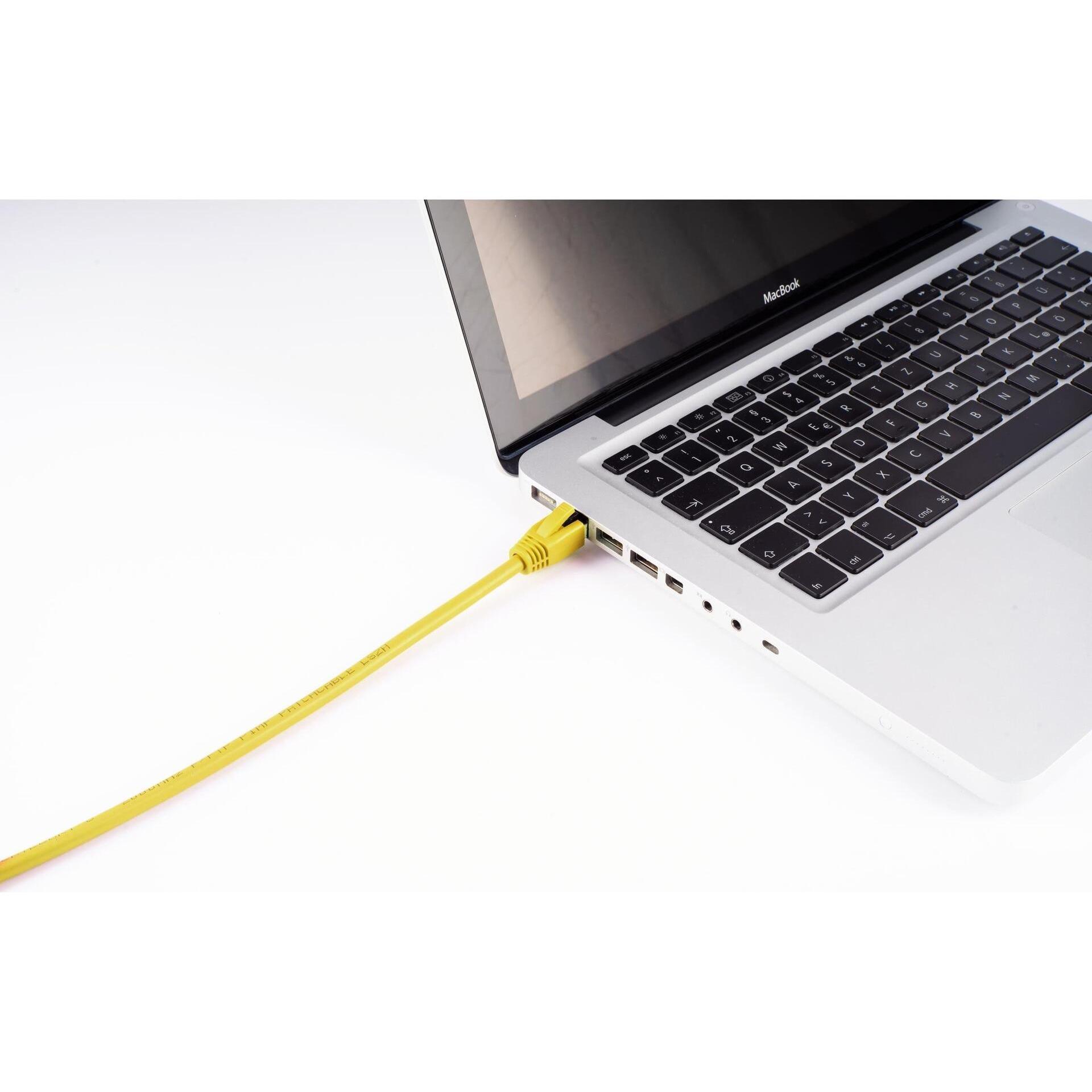 Thumbnail - Shiverpeaks -BASIC-S--Patchkabel cat. 8.1 F/FTP PIMF LSZH gelb 1,0m (F/FTP, CAT8.1, 1 m), Netzwerkkabel