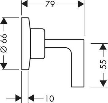 Actual product image hansgrohe Axor Citterio flush-mounted shut-off valve with lever handle DN15 / DN20