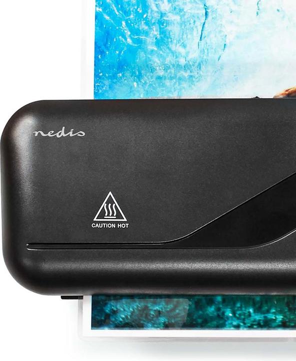 Image du produit Nedis LAMI112BK4 Plastifieuse à chaud A4 230 mm/min Arrêt automatique Alimentation secteur faible (125 µm, A4)