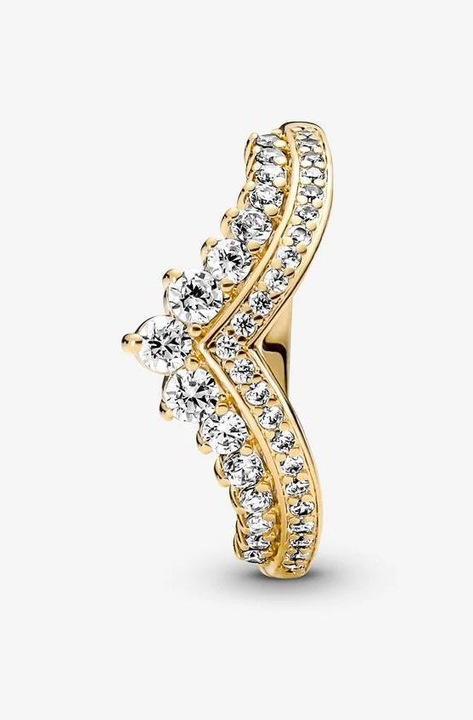 Actual product image Pandora 14k Gold Timeless Wishbone Diadem Ring (56)