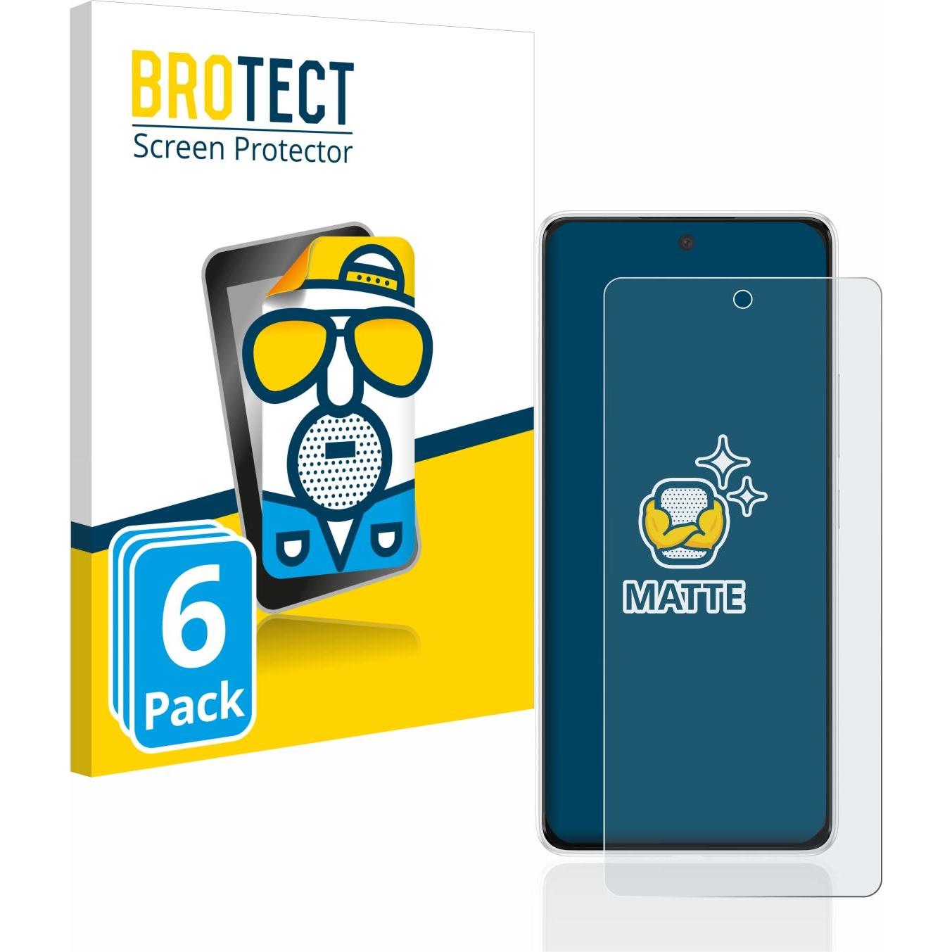 BROTECT Entspiegelungs-Schutzfolie Displayschutz Matt (6 Stück, Samsung Galaxy A53 5G), Smartphone Schutzfolie, Grau