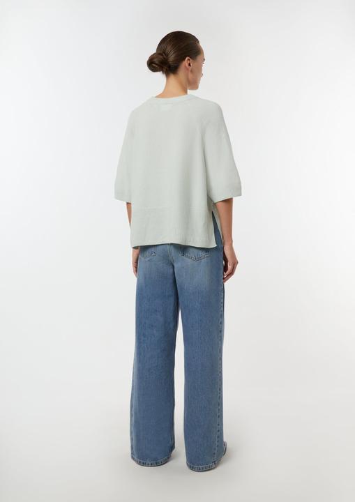 Immagine prodotto Comma Strickpullover Lässiger Cashmere Touch Baumwollmix-Strickpullover mit verlängertem Kurzarm (M)