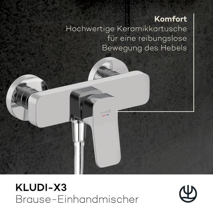 Produktbild Kludi X3 Duscharmatur Aufputz, Brause-Einhandmischer