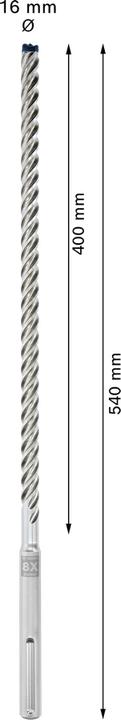 Produktbild Bosch Professional Zubehör EXPERT SDS max-8X Hammerbohrer, 16 x 400 x 540 mm (16 mm)