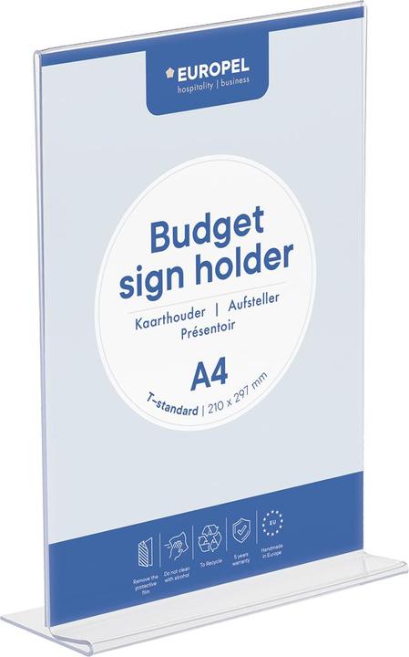 Produktbild Europel Tischaufsteller Budget, DIN A4, gerade (A4)