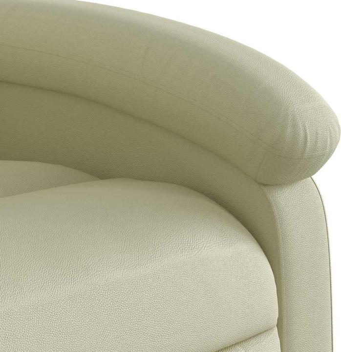 Actual product image VidaXL Massage chair cream genuine leather,Colour: cream,Material