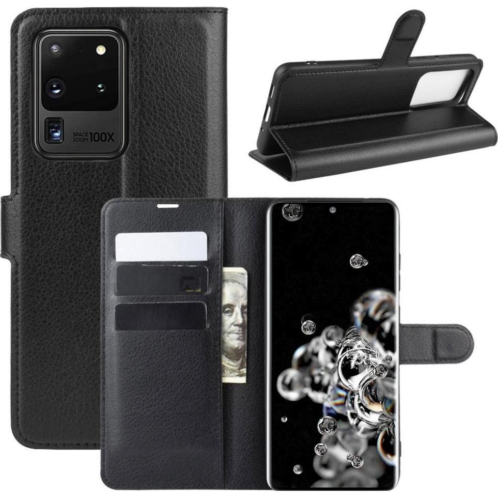 Screenguard Samsung Galaxy S20 Ultra Leather Guard Lederhülle (Samsung Galaxy S20 Ultra), Smartphone Hülle, Schwarz