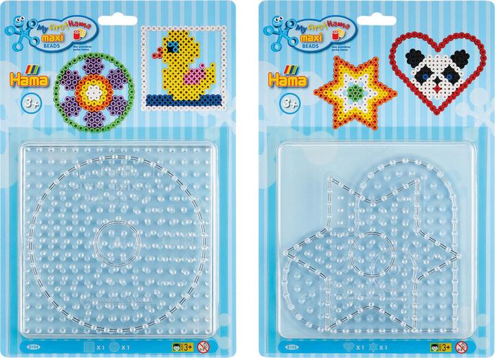 Produktbild Hama Strijkkralenbordjes Maxi - Hart en Ster