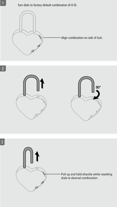 Produktbild Stanley Vorhängeschloss in Herzform