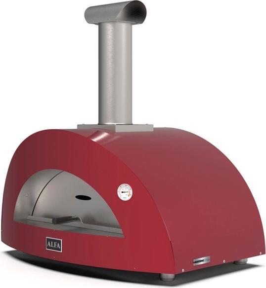 Actual product image Alfa Forni Moderno 3 Pizzas Wood Antique Red (Pizza oven wood)