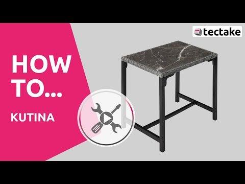 Immagine prodotto tectake Tavolo da bar in rattan Kutina 96 x 65 x 100 cm (96 cm)