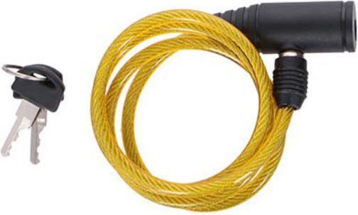 Actual product image Dunlop - Spiral-Fahrradschloss mit Schlüssel 90 cm (Gelb) (90 cm)