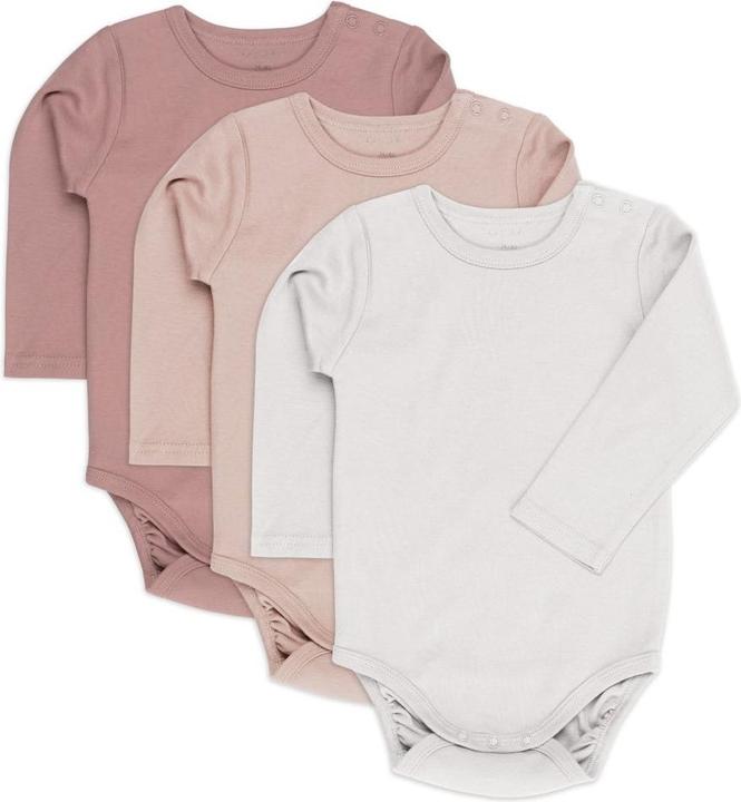 Produktbild La Loona LaLoona Baby-Bodys & Wickelbodys Body Langarm 3er Pack - Rose - (86, 92)