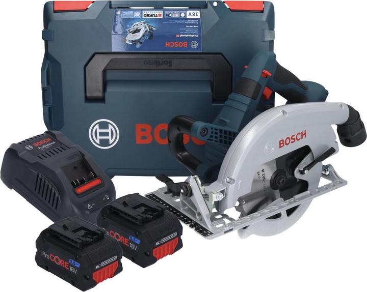Actual product image Bosch Professional GKS 18V-70 L (L) cordless hand-held circular saw (2xPC5.5Ah) (06016B9002)