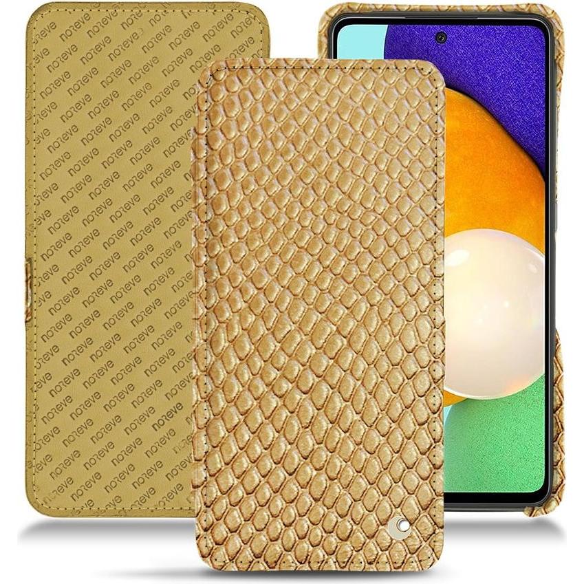 Noreve Lederschutzhülle horizontal (Samsung Galaxy A52), Smartphone Hülle, Beige