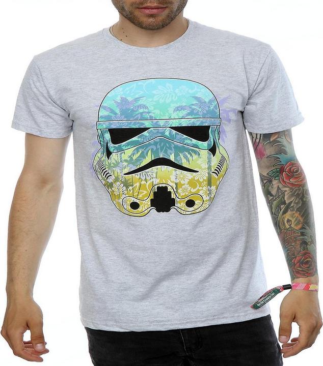Actual product image Star Wars Mens Command Stormtrooper Hawaiian Heather T-Shirt (XXL)
