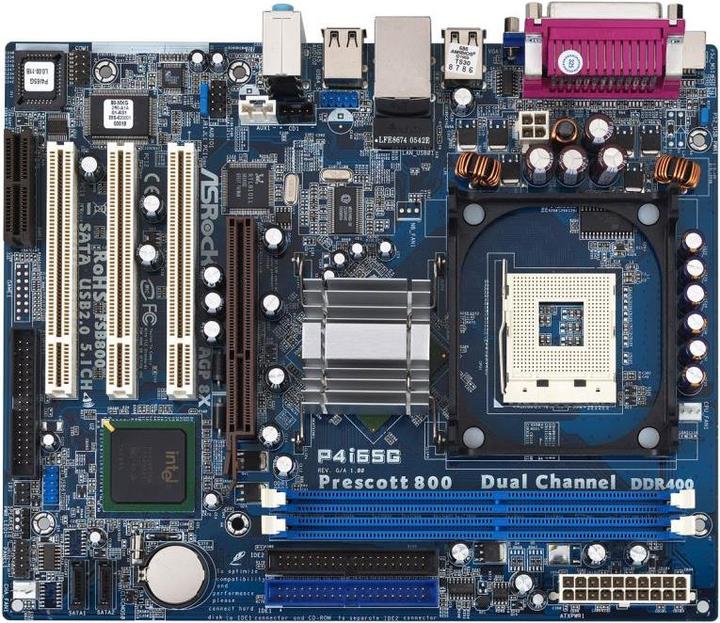 Actual product image AsRock P4i65g (Socket 478, Intel 865G, mATX)