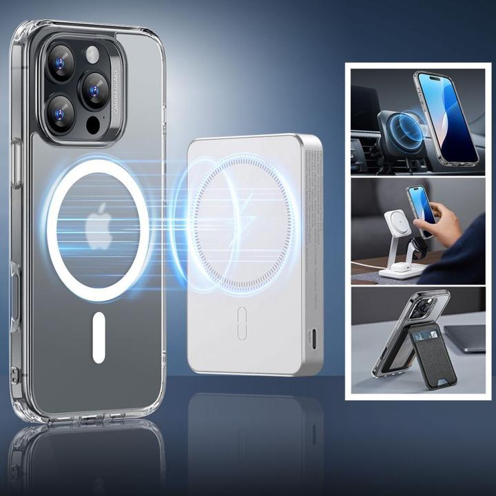 Immagine prodotto ESR Custodia ibrida classica Halolock MagSafe + vetro temperato per iPhone 16 Pro Max - semi-trasparente (Apple iPhone 16 Pro Max)