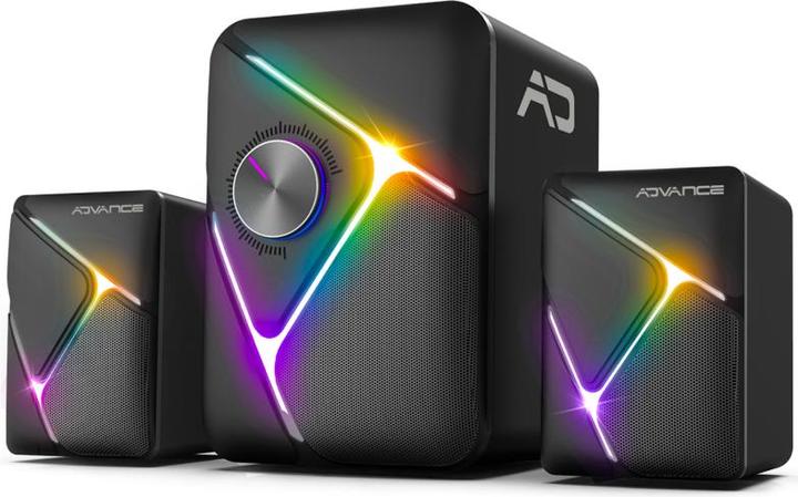 Advance Enceintes 2.1 sans fil SoundPhonic RGB (Noir)
