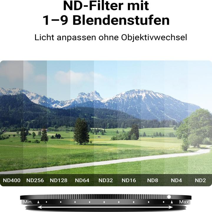 Produktbild Walimex pro Filterhalter 67 mm ND Filter Handykamera Cold Shoe Fotografie (67 mm, ND- / Graufilter)