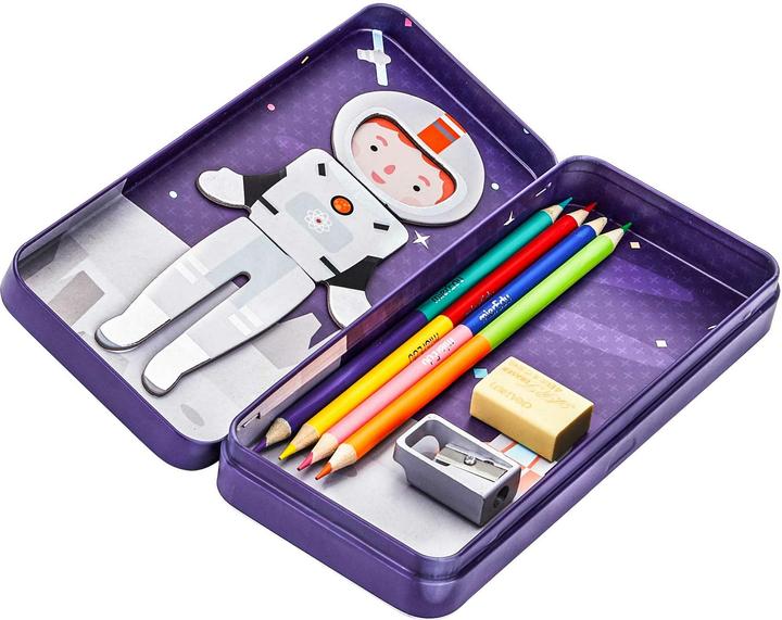 Actual product image mierEdu Magnetic game Box Dress Up - Astronaut to dress up I Promotes motor skills and imagination I Ideal (31 pieces)