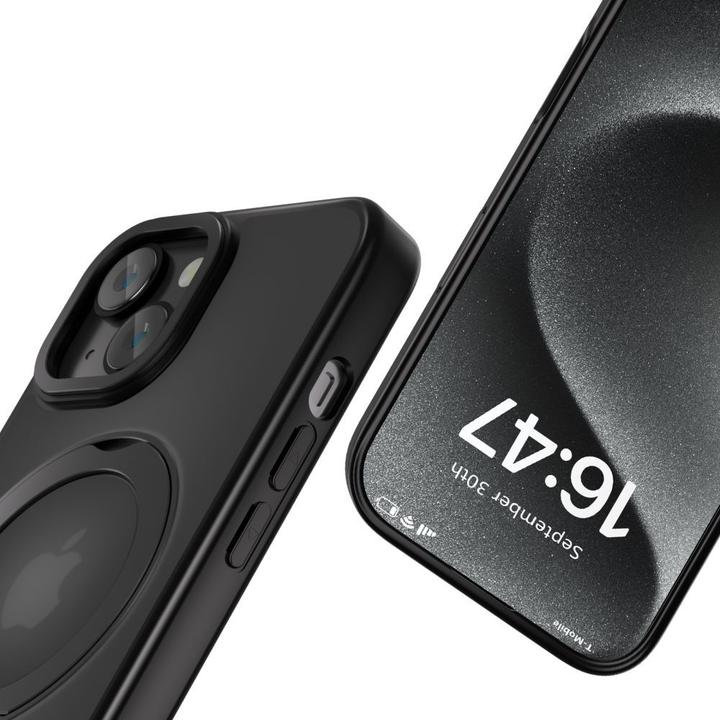 Produktbild Tech-Protect MagRing MagSafe Case with Stand for iPhone 15 - Black (Apple iPhone 15)