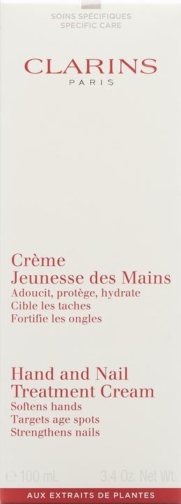 Nutritional values and ingredients Clarins Jeunesse des Mains (100 ml)
