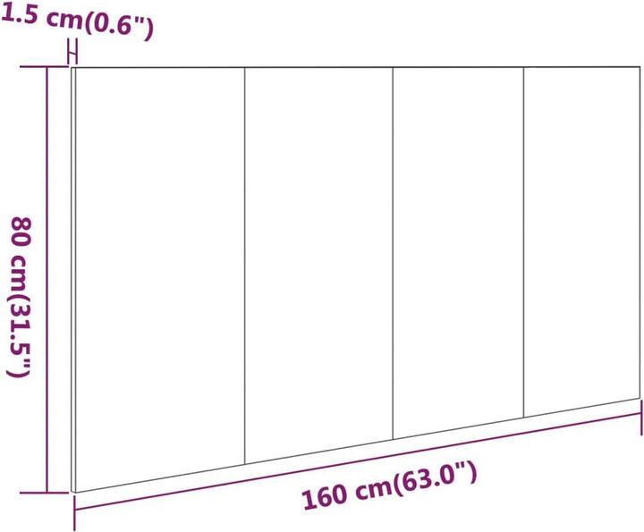 Actual product image vidaXL Kopfteil (160 x 1 x 80 cm)