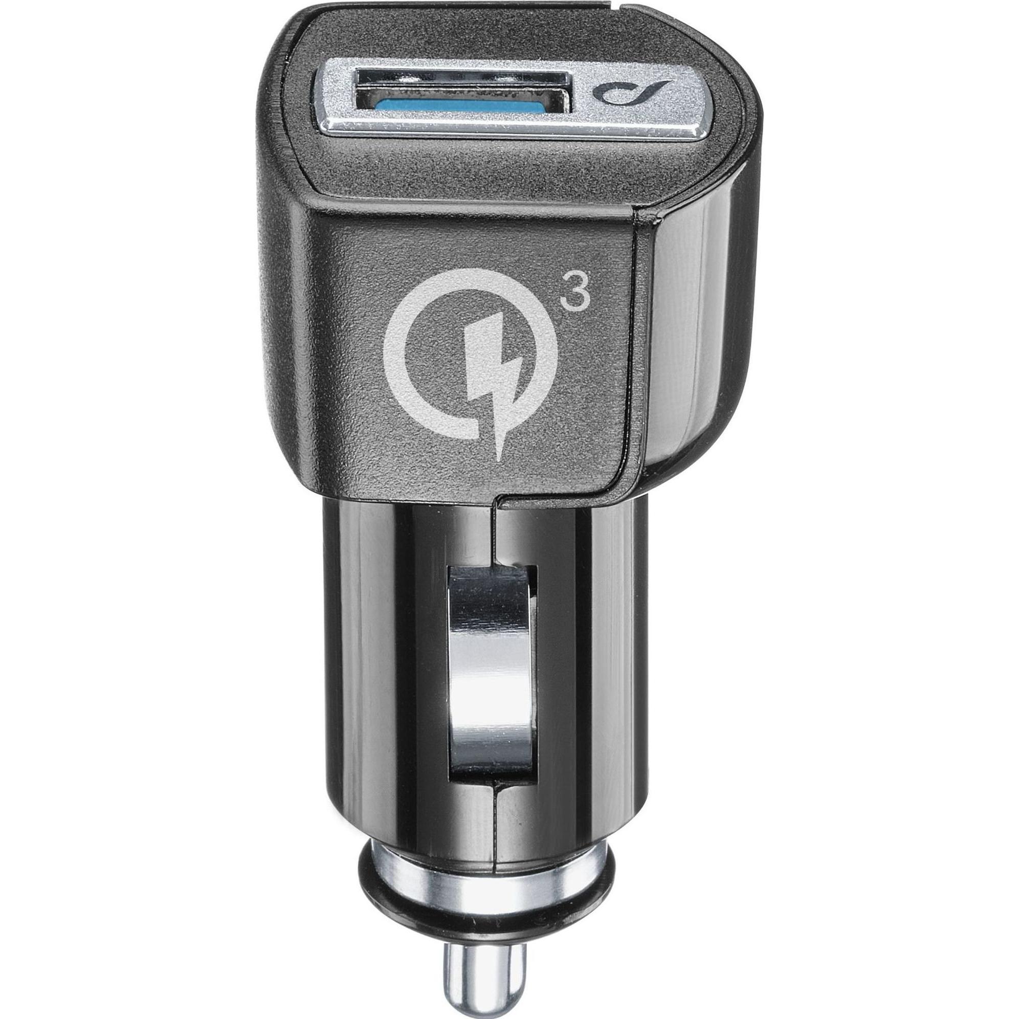 Cellularline Car Charger, Auto Adapter, Schwarz
