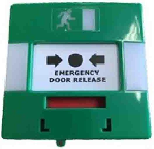 Produktbild RS PRO Grün Handmelder für Notausgangsentriegelung, Knopf, Meldestelle für Notabschaltung, T 42 mm