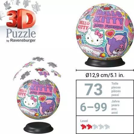 Actual product image Ravensburger 3D Puzzle 72 Teile - Puzzle-Ball Hello Kitty (72 pieces)
