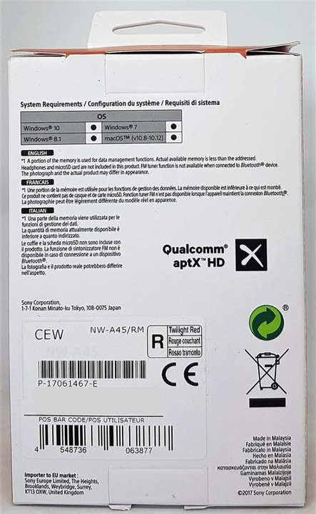 Actual product image Sony Nw-A45 (16 GB)