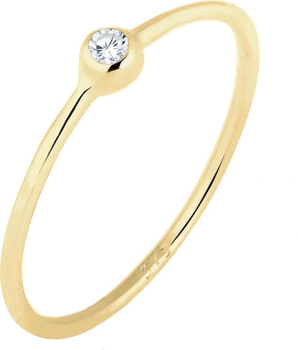 Produktbild Elli PREMIUM Ring 375 Gelbgold Solitärring Zirkonia (58)